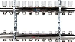 Группа коллекторная без расходомеров 11 отводов 1&quot;в/в x ¾&quot;ек Luxor CD 468M/11 15552711MN, 1