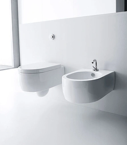 Биде подвесное Kerasan Flo белый 312501 Биде подвесное Kerasan Flo белый 312501