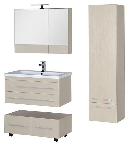 Шкаф-зеркало Aquanet Нота 90 L светлый дуб 00158858 Шкаф-зеркало Aquanet Нота 90 L светлый дуб 00158858