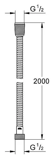 Шланг для душа Grohe 200см хром 28140000