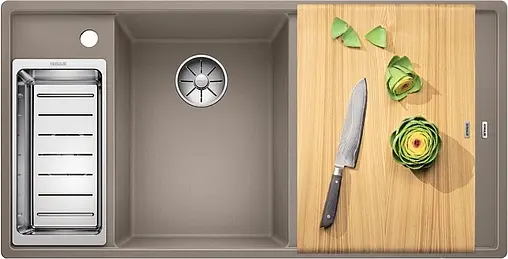 Мойка кухонная Blanco Axia III 6 S 100 L (доска ясень) серый беж 524650