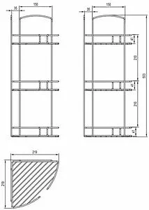 Полка Milardo Shelf хром 111WC30M44, 2