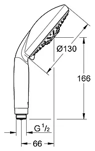 Лейка ручного душа Grohe Rainshower Classic хром 28764000, 2
