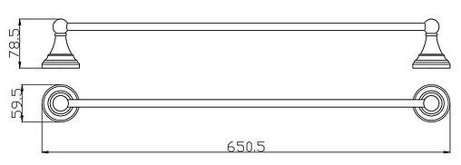 Полотенцедержатель Rav Slezak Morava retro хром MKA0701/65