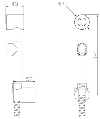 Гигиенический душ с держателем SMARTsant хром SM1357AA