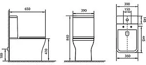 Чаша унитаза Aquanet Cube-C белый Cube-C, 2