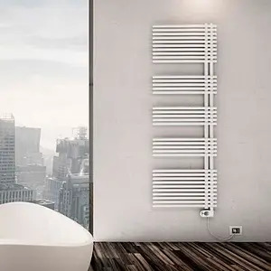 Полотенцесушитель электрический лесенка Lazzarini E-Garda 1708x600 1000W белый 389058, 1