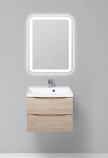 Тумба-умывальник подвесная BelBagno MARINO 65 Rovere Grigio MARINO-650-2C-SO-RG-P+BB650/450-LV-MR-PR Тумба-умывальник подвесная BelBagno MARINO 65 Rovere Grigio MARINO-650-2C-SO-RG-P+BB650/450-LV-MR-PR