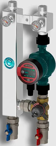 Насосный модуль с 3-х ходовым смесительным клапаном 1&quot;в х 1&quot;н Север S Smart 25/6(Aisi) 1915095 с насосом Север-SMART 25-6