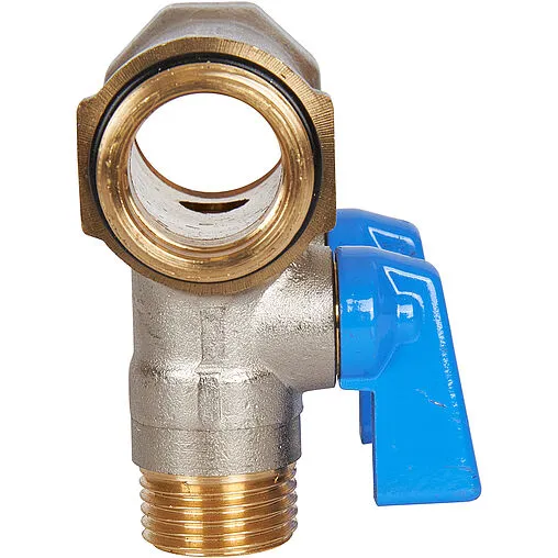 Коллектор запорный проходной 2 отвода синий ¾"в/н x ½"н Stout SMB 6211 341202