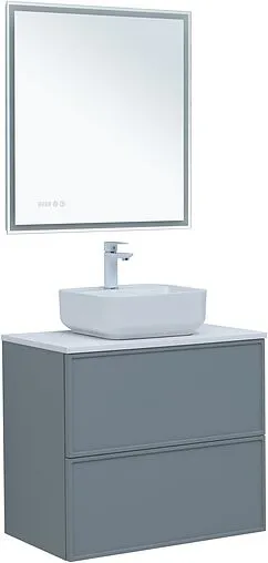 Тумба-умывальник Aquanet Арт 75 мисти грин 00313275+00318925