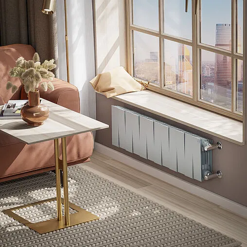 Радиатор биметаллический 12 секций Royal Thermo PianoForte 200 Silver Satin RTPS3020012