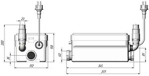 Канализационная насосная установка Unipump Sanivort 255 M 85333 Канализационная насосная установка Unipump Sanivort 255 M 85333, 3
