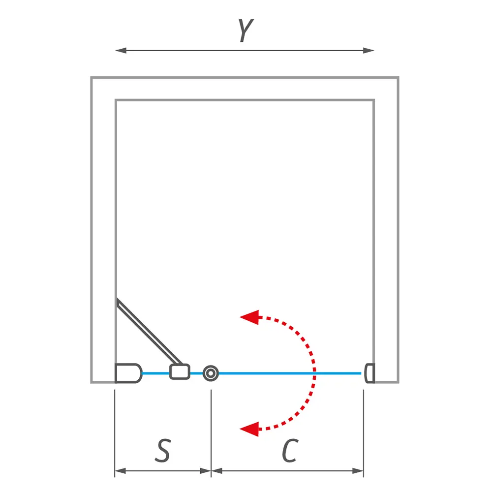 Дверь в нишу 1200мм прозрачное стекло Roltechnik Tower Line TDN1/1200 726-1200000-01-02, 4
