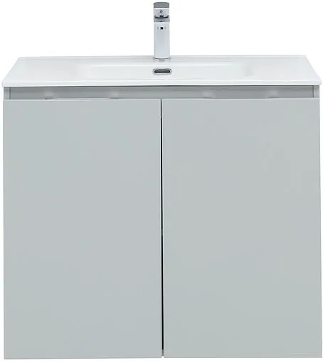 Тумба-умывальник подвесная Aquanet Алвита New 80 серый 00277528+00254364