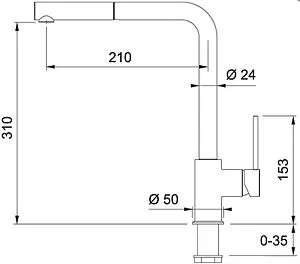 Смеситель для кухни с выдвижным изливом Franke Sirius Side графит/хром 115.0476.823 Смеситель для кухни с выдвижным изливом Franke Sirius Side графит/хром 115.0476.823, 2