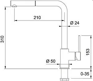 Смеситель для кухни с выдвижным изливом Franke Sirius Side хром 115.0476.760 Смеситель для кухни с выдвижным изливом Franke Sirius Side хром 115.0476.760, 2