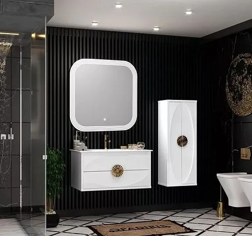 Тумба под умывальник подвесная Opadiris Ибица 90 белый глянец 00-00003607