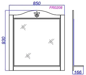 Зеркало Aqwella Franchesca 85 белый FR0208 Зеркало Aqwella Franchesca 85 белый FR0208, 2