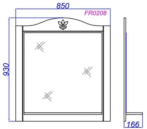 Зеркало Aqwella Franchesca 85 белый FR0208