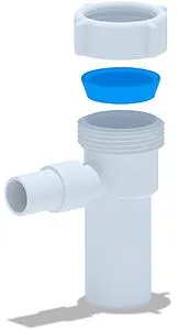 Вставка для сифона с адаптером для бытовой техники Ани Пласт белый M230 Вставка для сифона с адаптером для бытовой техники Ани Пласт белый M230, 3