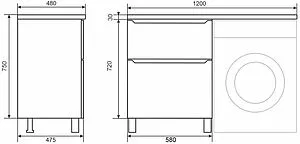 Тумба под умывальник напольная Uperwood UPD Tanos 60 белый 291120333 Тумба под умывальник напольная Uperwood UPD Tanos 60 белый 291120333, 2