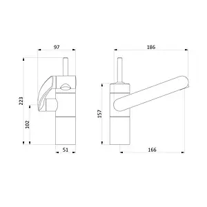 Смеситель для раковины Damixa Arc хром/чёрный 290217464 Смеситель для раковины Damixa Arc хром/чёрный 290217464, 3