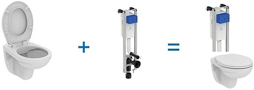 Комплект 4 в 1 Ideal Standard Eurovit Rimless W660101