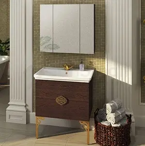 Шкаф-зеркало Comforty Римини 80 венге, 4