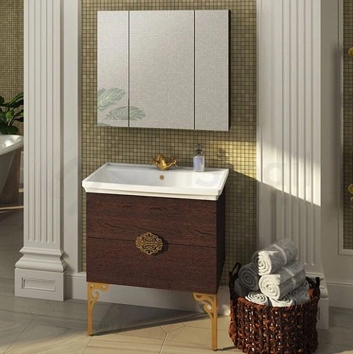 Шкаф-зеркало Comforty Римини 80 венге