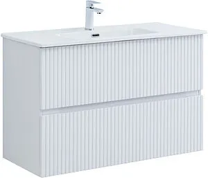 Тумба-умывальник Aquanet Джейн 100 белый матовый 00313288+, 1