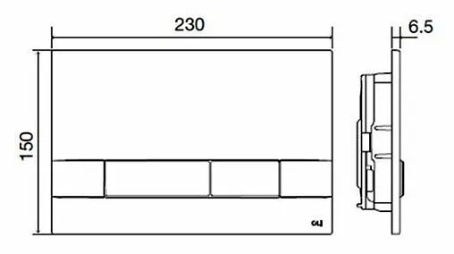 Клавиша смыва для унитаза OLI Narrow OLIpure 148302 хром матовый