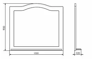 Зеркало Comforty Монако 100 белый 00004136986CF Зеркало Comforty Монако 100 белый 00004136986CF, 2