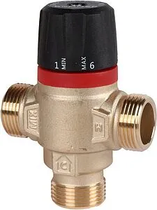 Трехходовой термостатический смесительный клапан ¾" +20...+43°С Kvs 1.6 Rommer RVM-0121-164320 Трехходовой термостатический смесительный клапан ¾" +20...+43°С Kvs 1.6 Rommer RVM-0121-164320, 1