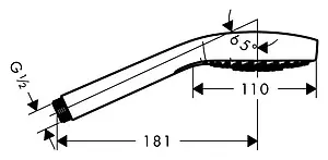Лейка ручного душа Hansgrohe Croma Select Е 110 Vario 3jet хром/белый 26812400, 2
