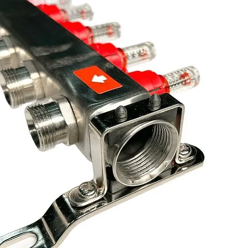 Группа коллекторная с расходомерами 11 отводов 1&quot;в/в x ¾&quot;ек Uni-fitt OPTIMAL 450B4311.RU