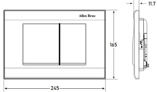 Клавиша смыва для унитаза Allen Brau Liberty 9.20002.20 белый глянцевый