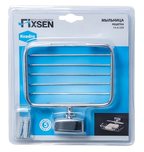 Мыльница Fixsen Kvadro хром FX-61309