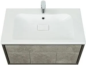 Тумба-умывальник подвесная Aquaton Уэльс 80 графит 1A2679K1WA6A0, 4