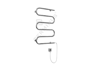 Полотенцесушитель электрический Ш-образный Terminus Электро 25 ПСЭ Ш 500х800 полированная сталь 4620768883965, 2