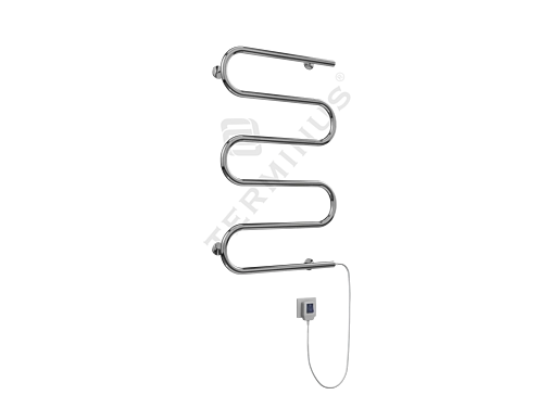 Полотенцесушитель электрический Ш-образный Terminus Электро 25 ПСЭ Ш 500х800 полированная сталь 4620768883965