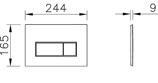 Клавиша смыва для унитаза VitrA Root Square 740-2311 черный матовый