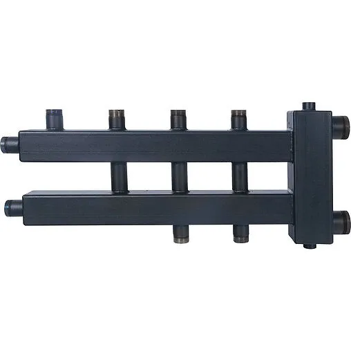 Распределительный коллектор 4 контура с гидрострелкой 1½&quot;н x 1&quot;н Rommer RDG-0018-024024