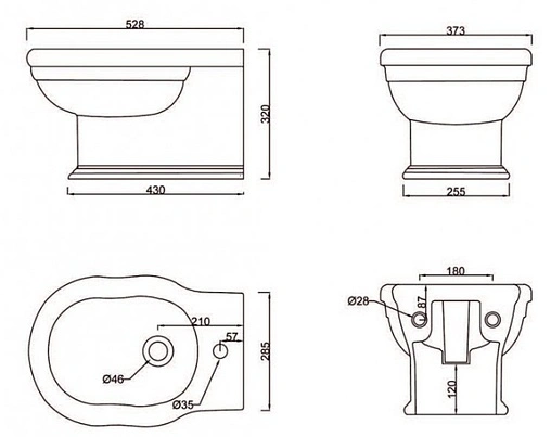 Биде подвесное BelBagno Boheme белый BB115BH