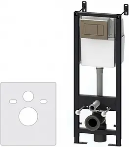 Инсталляция для подвесного унитаза Set 4 в 1 Damixa DX00.I011.0151 с кнопкой хром глянцевый Инсталляция для подвесного унитаза Set 4 в 1 Damixa DX00.I011.0151 с кнопкой хром глянцевый, 1