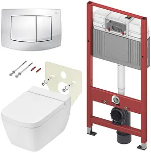 Комплект 6 в 1 TECEone K440200.WC2 с кнопкой TECEambia 9240200 белый глянцевый, 1