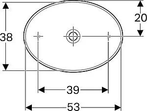Раковина Geberit VariForm 55 белый 500.771.01.2 Раковина Geberit VariForm 55 белый 500.771.01.2, 2