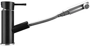 Смеситель для кухни с выдвижным изливом Ulgran ультра-чёрный U-009-344 Смеситель для кухни с выдвижным изливом Ulgran ультра-чёрный U-009-344, 2