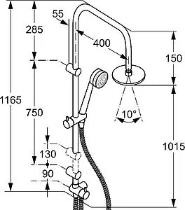 Душевая система без смесителя Kludi Zenta хром 6609005-00 Душевая система без смесителя Kludi Zenta хром 6609005-00, 2