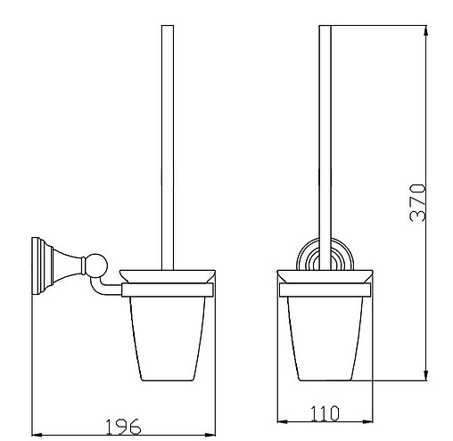 Ёршик для унитаза Rav Slezak Morava retro хром MKA0500
